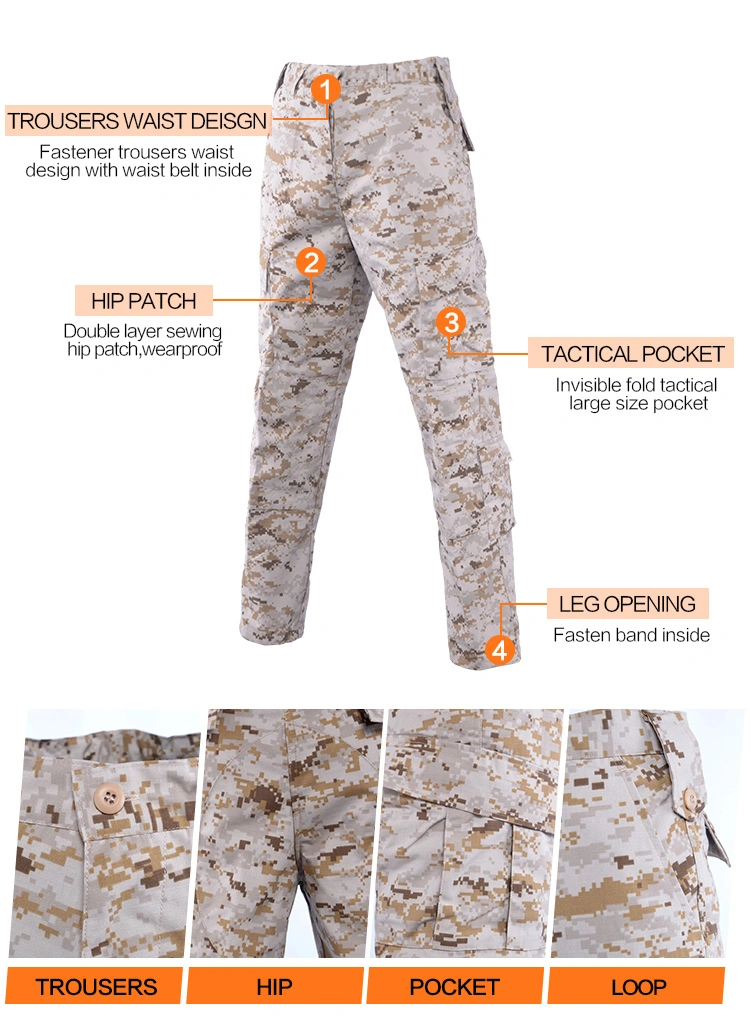 Us Military Style Camouflage Uniforms Bdu for Soldiers