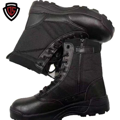 Double coffre-fort prêt à expédier respirant noir Style Police léger antidérapant militaire tactique Combat bottes de sécurité