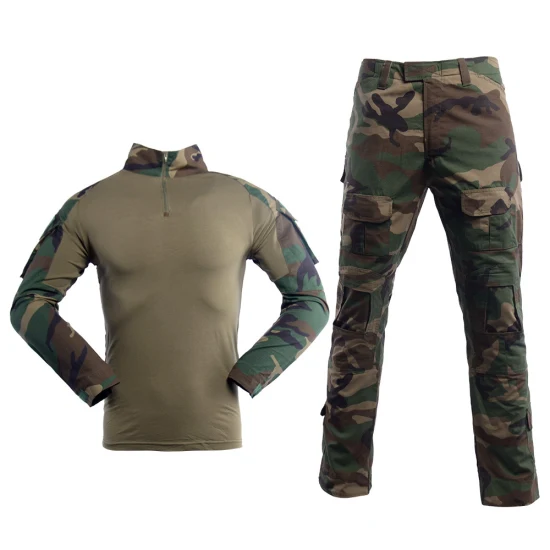 Jungle Desert Camouflage couleur uniforme personnalisé fabrication de vêtements en gros costume de grenouille chemise de combat et pantalon tactique uniforme de style militaire